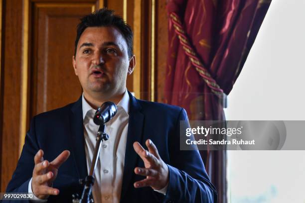 Jean Francois Martins, deputy mayor of Paris in charge of sport, during the press conference of Paris Basket Avenir on July 12, 2018 in Paris, France.