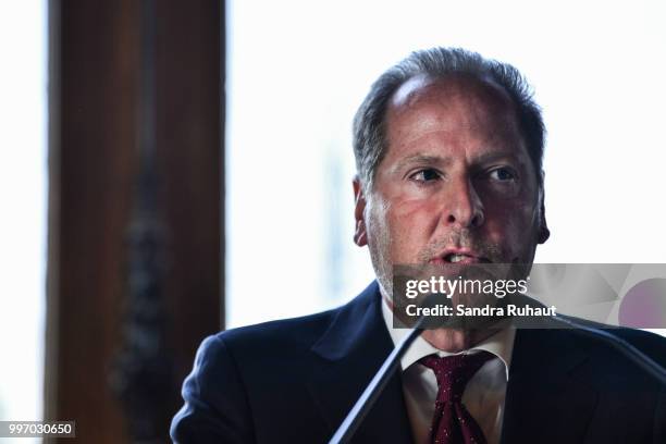 David Kahn, CEO of Paris Basketball Investments, during the press conference of Paris Basket Avenir on July 12, 2018 in Paris, France.