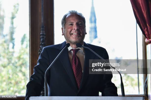 David Kahn, CEO of Paris Basketball Investments, during the press conference of Paris Basket Avenir on July 12, 2018 in Paris, France.