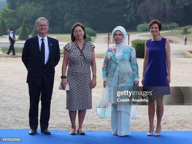 Turkish President Recep Tayyip Erdogan's wife Emine Erdogan , NATO Secretary General's wife Ingrid Schulerud and Belgian Prime Minister's partner...