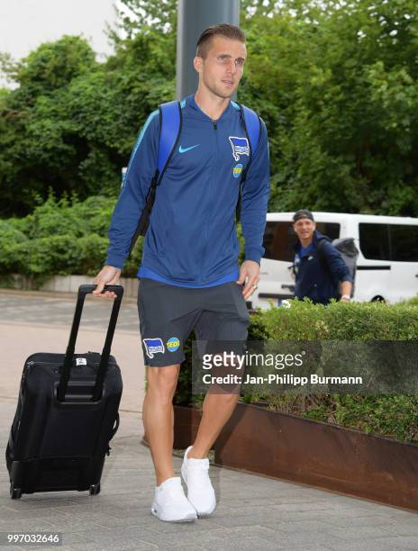 Peter Pekarik of Hertha BSC during a training camp on July 12, 2018 in Neuruppin, Germany.