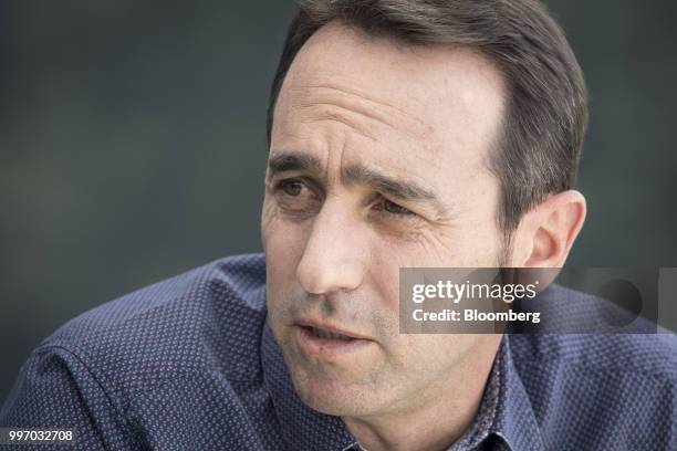 Marcos Galperin, co-founder and chief executive officer of MercadoLibre Inc., speaks during a Bloomberg Television interview at the Allen & Co. Media...