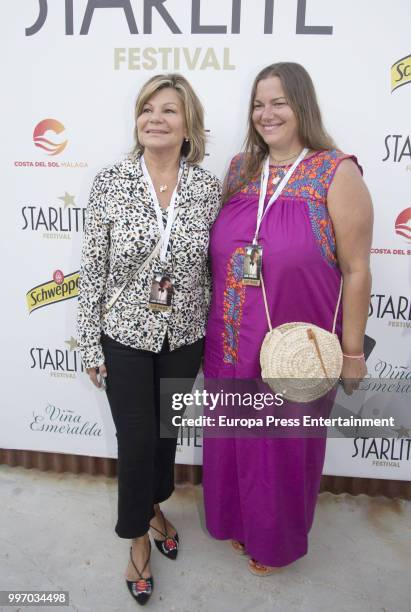 Cari Lapique and her daughter Caritina Goyanes attend Starlite music Festival on July 11, 2018 in Marbella, Spain.