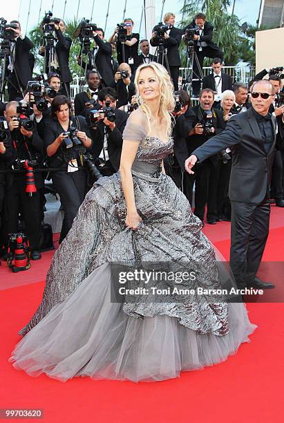 Model Adriana Karembeu attends the premiere of 'Biutiful' held at the Palais des Festivals during the 63rd Annual International Cannes Film Festival...