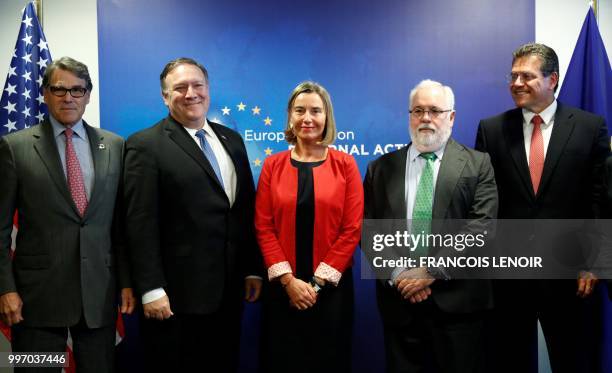 Secretary of Energy Rick Perry, U.S. Secretary of State Mike Pompeo, EU's High representative for foreign affairs and security policy Federica...