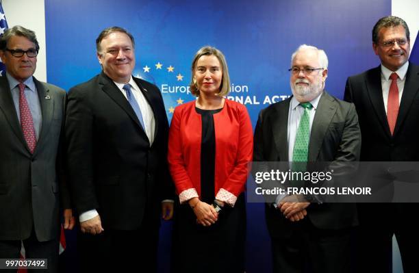 Secretary of Energy Rick Perry, U.S. Secretary of State Mike Pompeo, EU's High representative for foreign affairs and security policy Federica...