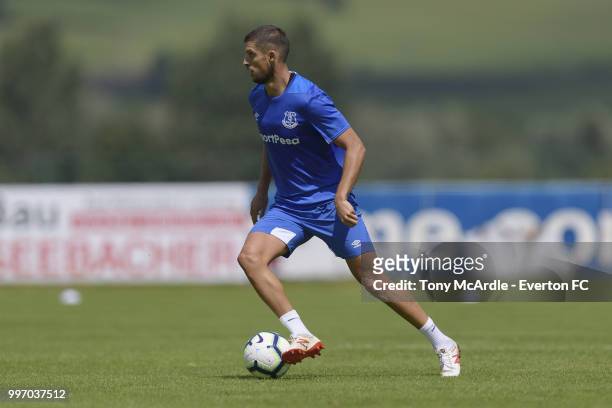 Kevin Mirallas of Everton during the Everton training session on July 12, 2018 in Bad Mitterndorf, Austria.