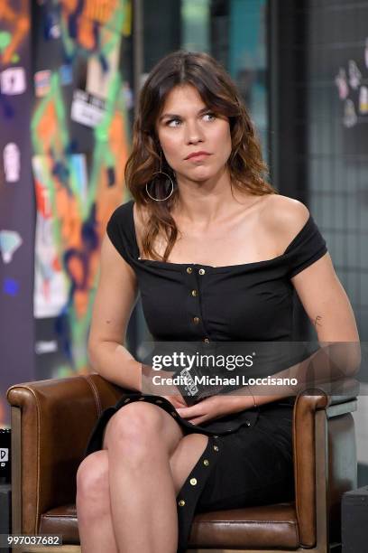 Actress Ana Ularu visits Build to discuss the film "Siberia" at Build Studio on July 11, 2018 in New York City.