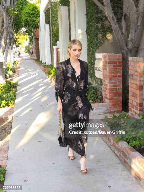 Emma Roberts is seen on July 11, 2018 in Los Angeles, California.