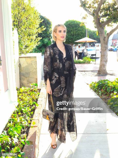 Emma Roberts is seen on July 11, 2018 in Los Angeles, California.