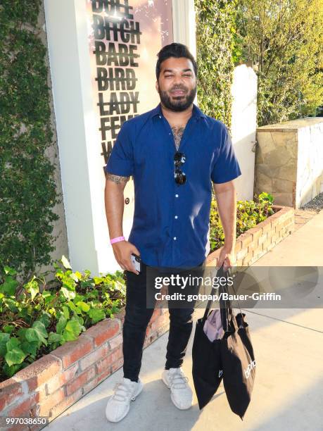 Adrian Dev is seen on July 11, 2018 in Los Angeles, California.