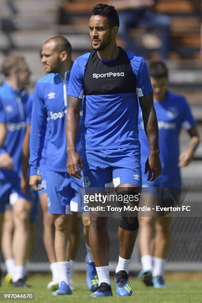 Theo Walcott of Everton during the Everton training session on July 12, 2018 in Bad Mitterndorf, Austria.