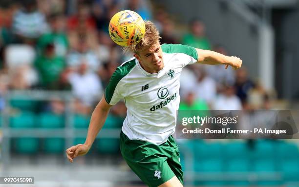 Celtic's Kristoffer Ajer during the pre-season friendly match at the Tallaght Stadium.