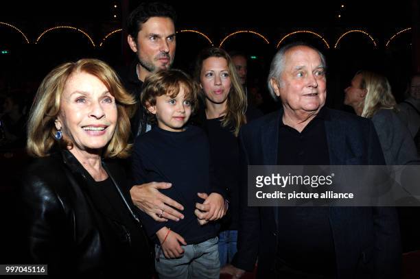 Actress Senta Berger , her son, director Simon Verhoeven, his son David, his partner Sina and director Michael Verhoeven arrive at the gala premiere...