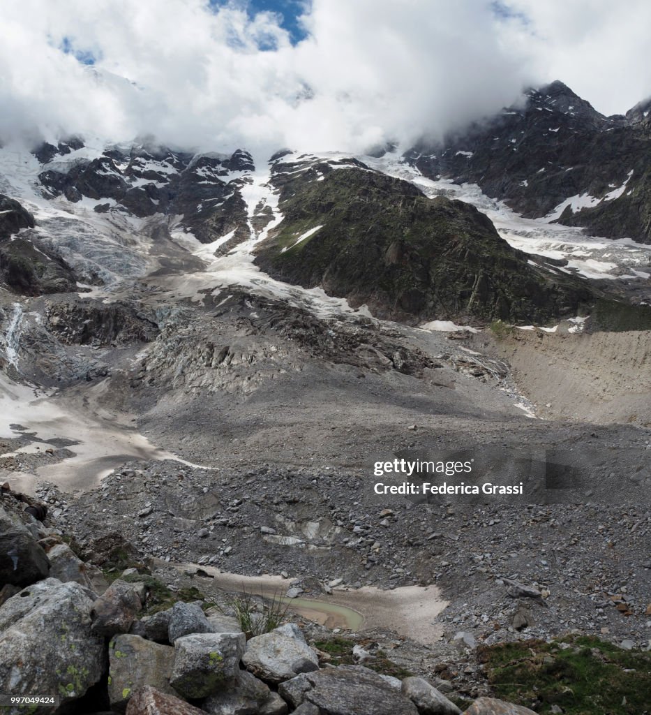 Ephemeral Lake And Monte Rosa, Anzasca Valley