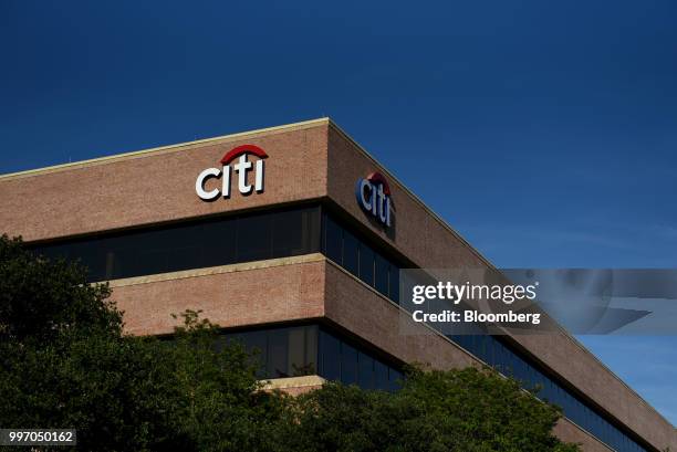 Signage is displayed outside the Citibank Operations Center in San Antonio, Texas, U.S., on Wednesday, July 11, 2018. Citigroup Inc. Is scheduled to...