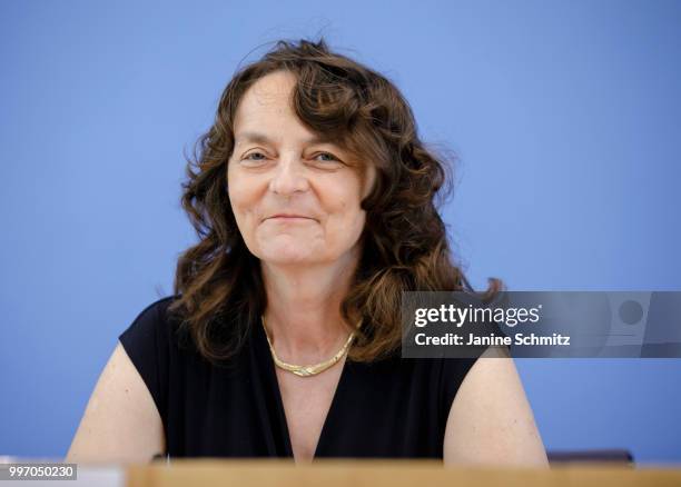 Marion Haubitz, Member of the German Council of Experts for the Assessment of Healthcare Development , is pictured during a press conference to...