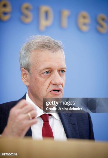 Ferdinand M. Gerlach, Chairman of the German Council of Experts for the Assessment of Healthcare Development , is pictured during a press conference...