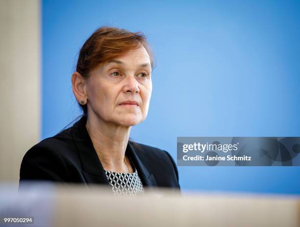 Petra A. Thuermann, Member of the German Council of Experts for the Assessment of Healthcare Development , is pictured during a press conference to...