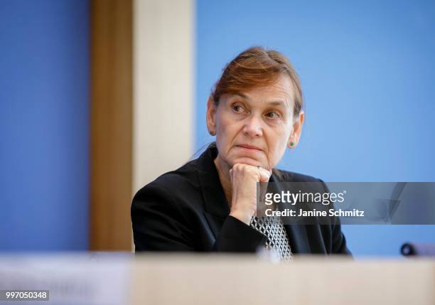 Petra A. Thuermann, Member of the German Council of Experts for the Assessment of Healthcare Development , is pictured during a press conference to...