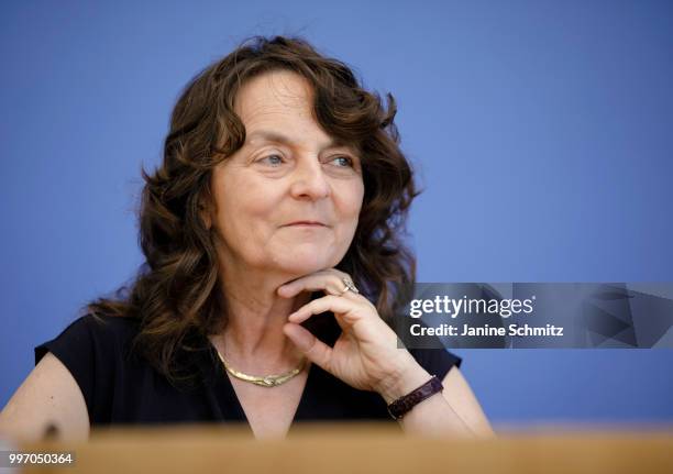 Marion Haubitz, Member of the German Council of Experts for the Assessment of Healthcare Development , is pictured during a press conference to...