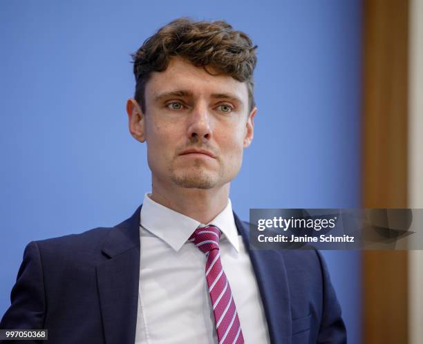 Jonas Schreyoegg, Member of the German Council of Experts for the Assessment of Healthcare Development , is pictured during a press conference to...