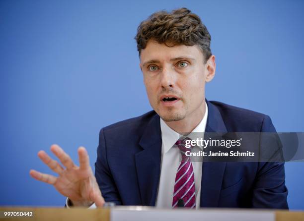 Jonas Schreyoegg, Member of the German Council of Experts for the Assessment of Healthcare Development , is pictured during a press conference to...