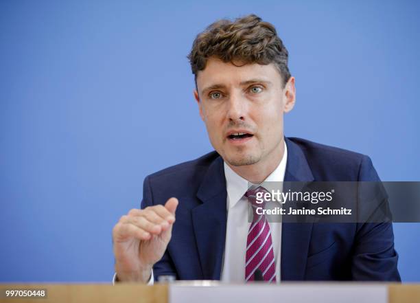 Jonas Schreyoegg, Member of the German Council of Experts for the Assessment of Healthcare Development , is pictured during a press conference to...