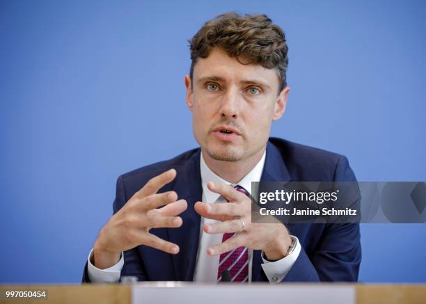 Jonas Schreyoegg, Member of the German Council of Experts for the Assessment of Healthcare Development , is pictured during a press conference to...