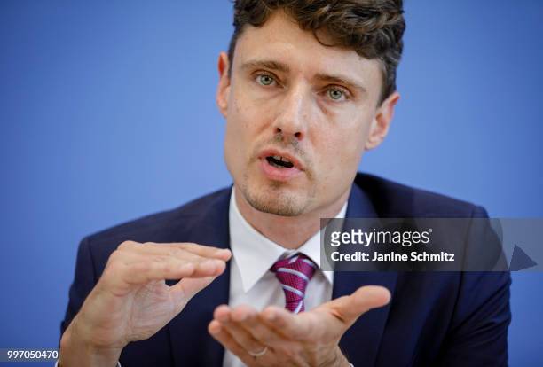Jonas Schreyoegg, Member of the German Council of Experts for the Assessment of Healthcare Development , is pictured during a press conference to...