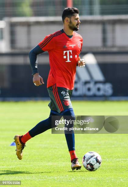 July 2018, Germany, Munich, Soccer, Bundesliga, FC Bayern Munich's Training in Munich: Goalkeeper Michael Netolitzky. Photo: Tobias Hase/dpa