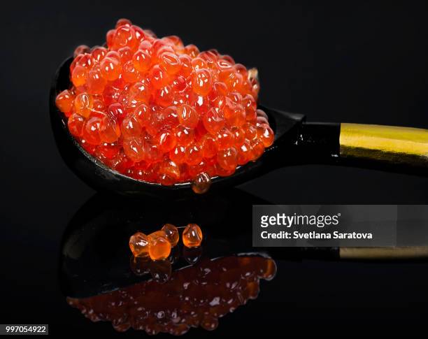 red  caviar - red caviar stock pictures, royalty-free photos & images