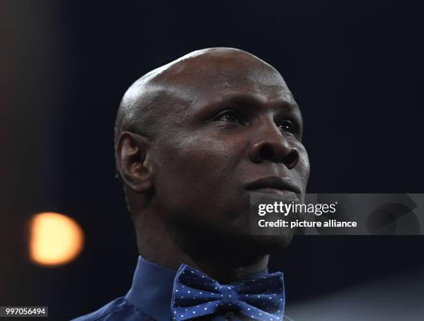 Boxing legend Chris Eubank Sr. Can be seen at the super middleweight quarterfinals of the IBO Boxing World Cup in Stuttgart, Germany, 7 October 2017....