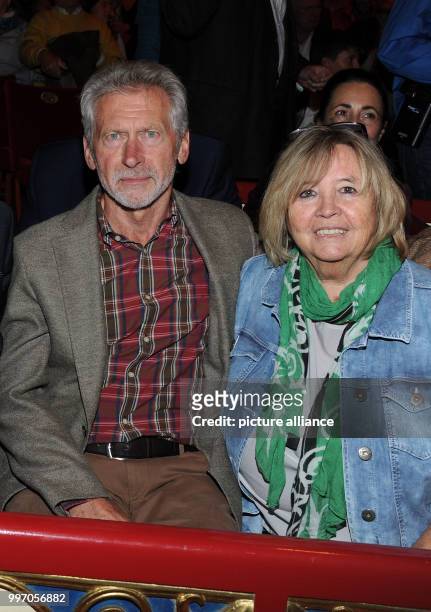 Former soccer player Paul Breitner and his wife Hildegard during the premiere gala of Circus Roncalli under the slogan "40 years of traveling towards...