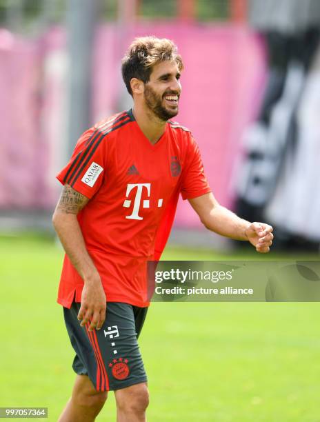 July 2018, Germany, Munich, Soccer, Bundesliga, FC Bayern Munich's Training in Munich: Javi Martinez, Co-Trainer of FC Bayern Munich. Photo: Tobias...