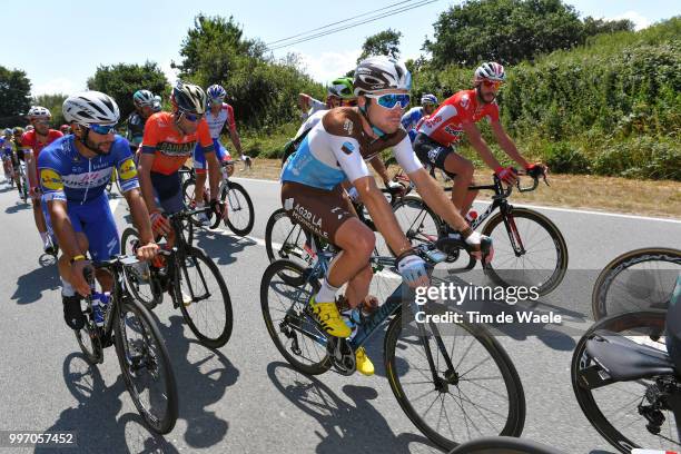 Fernando Gaviria of Colombia and Team Quick-Step Floors / Vincenzo Nibali of Italy and Bahrain Merida Pro Team / Pierre Latour of France and Team...