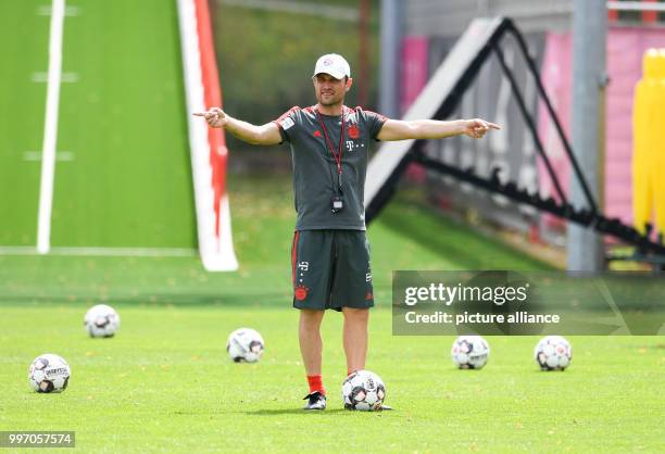 July 2018, Germany, Munich, Soccer, Bundesliga, FC Bayern Munich's Training in Munich: Robert Kovac, Co-Trainer of FC Bayern Munich. Photo: Tobias...