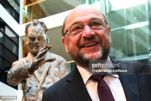 Dpatop - SPD chairman Martin Schulz partakes in a memorial event in honour of former Germany chancellor Willy Brandt's 25th death anniversary at the...