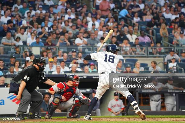 New York Yankees Didi Gregorius in action, at bat vs Boston Red Sox at Yankee Stadium. Bronx, NY 7/1/2018 CREDIT: Erick W. Rasco