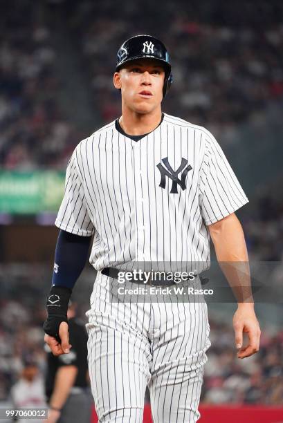 New York Yankees Aaron Judge during game vs Boston Red Sox at Yankee Stadium. Bronx, NY 7/1/2018 CREDIT: Erick W. Rasco