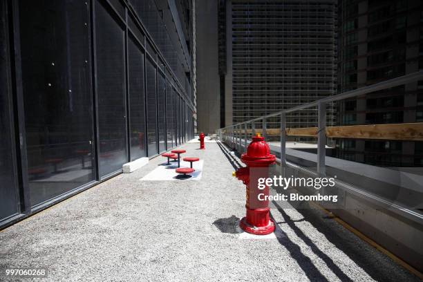 The "bark park" is seen during construction of the GWL Realty Advisors Livmore luxury apartment building in Toronto, Ontario, Canada, on Tuesday,...