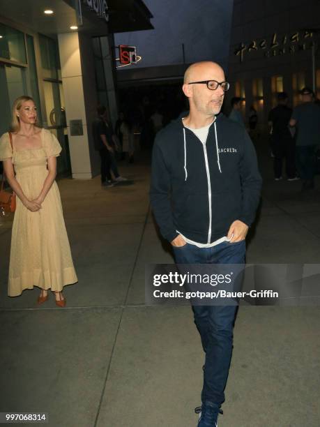 Moby and Julie Mintz are seen on July 11, 2018 in Los Angeles, California.