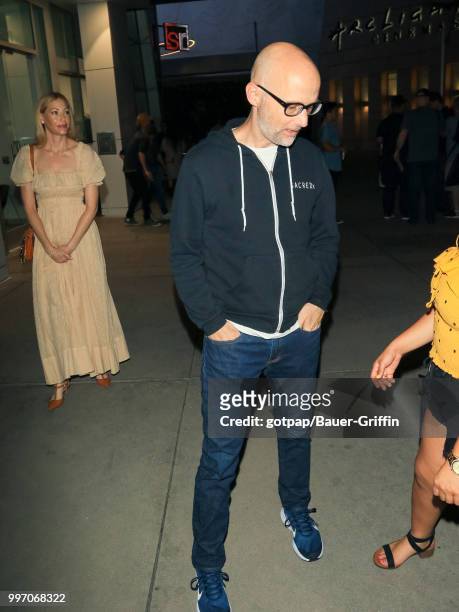 Moby and Julie Mintz are seen on July 11, 2018 in Los Angeles, California.