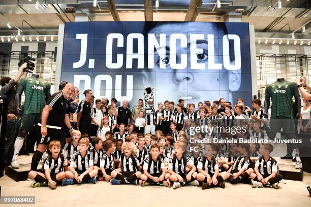 Joao Cancelo during a Juventus Press Conference at Juventus Store on July 12, 2018 in Turin, Italy.