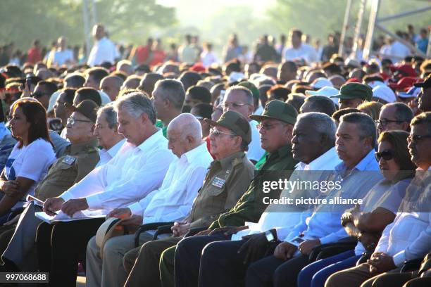 Cuban President Raul Castro takes part in the official celebrations in Santa Clara, Cuba, 08 October 2017. Cuba honors the 50. Anniversary of the...