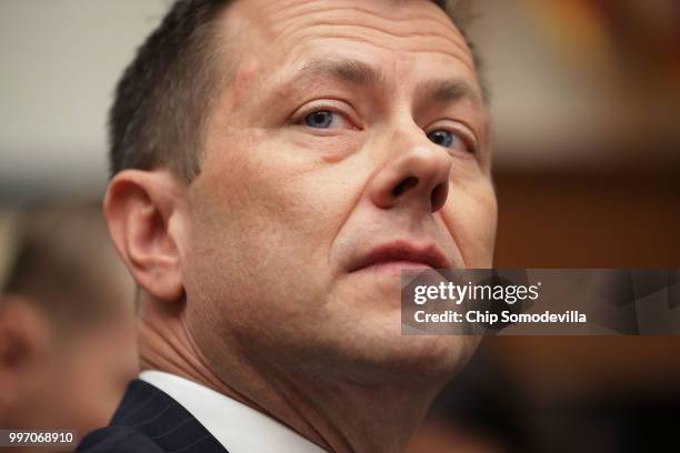 Deputy Assistant FBI Director Peter Strzok prepares to testify before a joint hearing of the House Judiciary and Oversight and Government Reform...