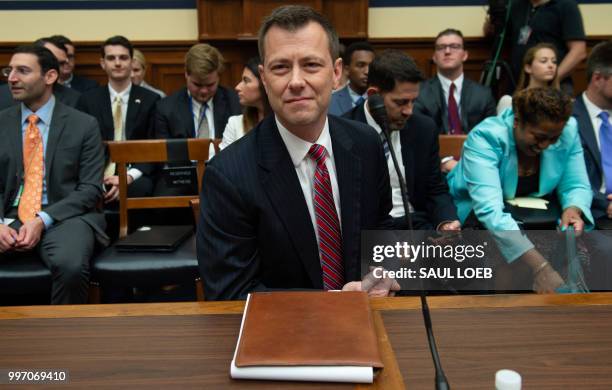 Deputy Assistant FBI Director Peter Strzok testifies on FBI and Department of Justice actions during the 2016 Presidential election during a House...