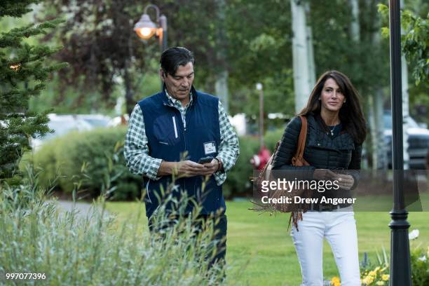 Tim Armstrong, chief executive officer of Oath Inc. And former chief executive officer of America Online , and his wife and producer Nancy Armstrong...
