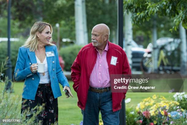 Danialle Karmanos and Peter Karmanos, minority owner and chief executive officer of the Carolina Hurricanes hockey franchise, attend the annual Allen...