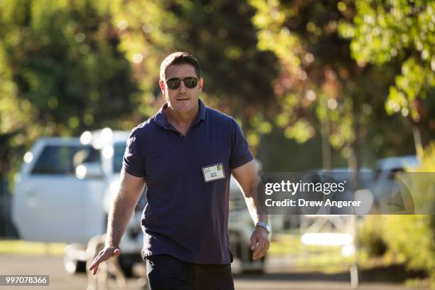 Kevin Mayer, chairman of direct-to-consumer and international business at The Walt Disney Company, attends the annual Allen & Company Sun Valley...